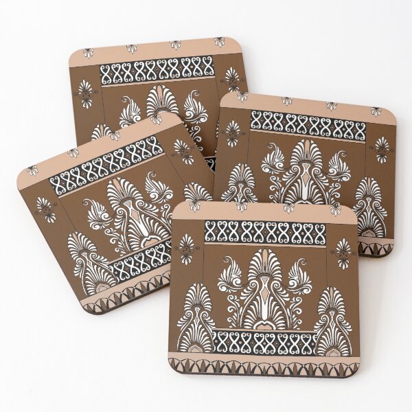 Item preview, Ancient Greek Roman Decorative Wall Design - Tan, Brown, Black designed and sold by Talia Felix.