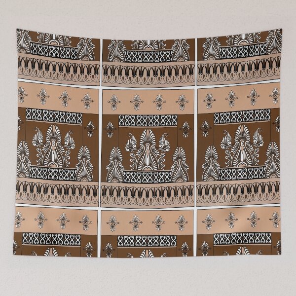Item preview, Ancient Greek Roman Decorative Wall Design - Tan, Brown, Black designed and sold by Talia Felix.