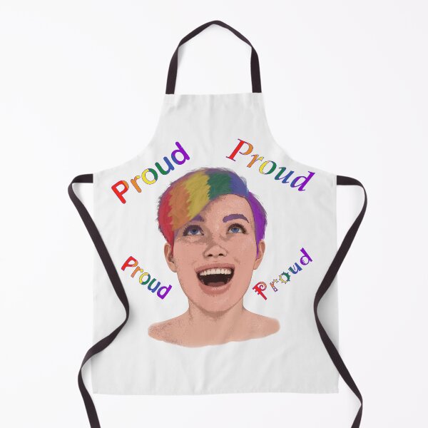 Item preview, Young LGBTQ+ individual with pride saying Proud designed and sold by Fantasyart123.