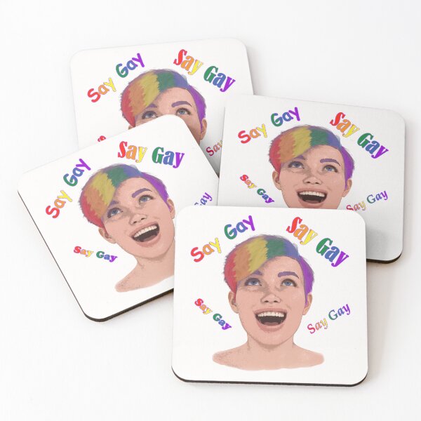 Item preview, Young LGBTQ+ individual with pride saying 'Say Gay' designed and sold by Fantasyart123.