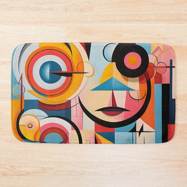 Artikelvorschau, Cubist Whimsy: A Vibrant Abstract Art Piece - N 7 entworfen und verkauft von Moisky Art.