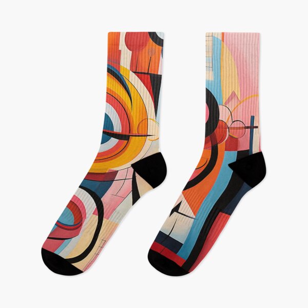 Item preview, Cubist Whimsy: A Vibrant Abstract Art Piece - N 7 designed and sold by Moisky Art.