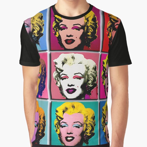 MARILYN ABSTRACT : Art Deco Pop Art Print Graphic T-Shirt