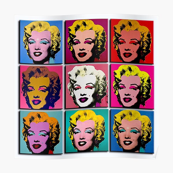 MARILYN ABSTRACT : Art Deco Pop Art Print Poster