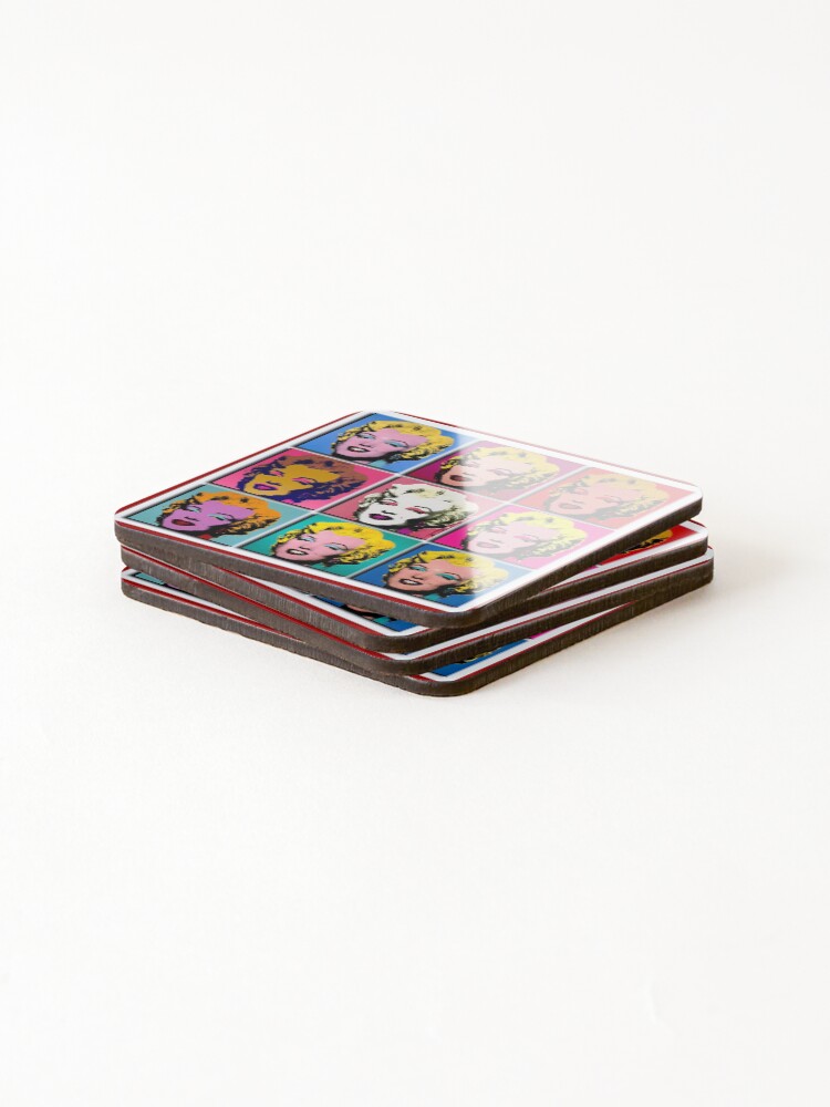 Alternate view of MARILYN ABSTRACT : Art Deco Pop Art Print Coasters (Set of 4)