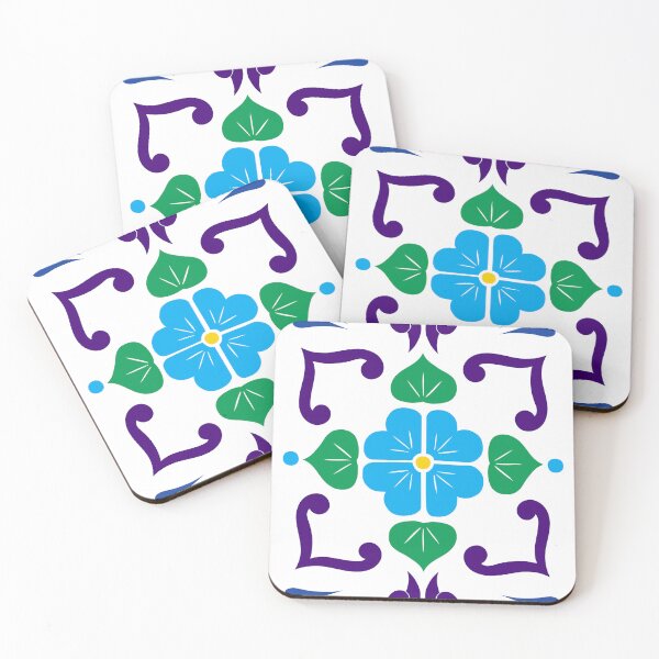 Item preview, Cyan 1, Framed Talavera Flower designed and sold by elizdesign.