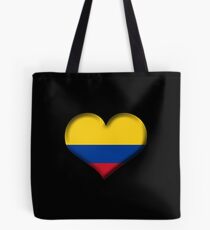 Colombia Heart Flag Tote bag