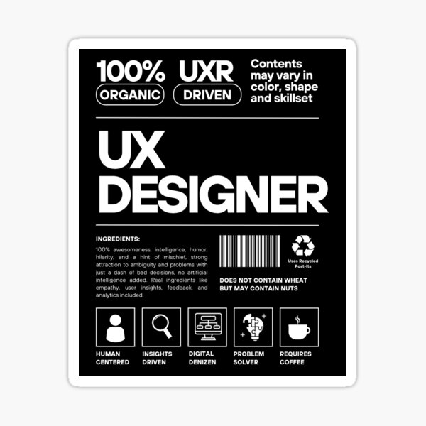 Item preview, UX Design Label Actual Ingredients designed and sold by Zerochilldesign.