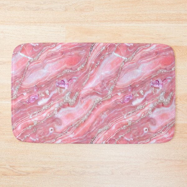 Item preview, Faux Pink Marble Texture With Silver Glitter  designed and sold by DesignHouse07.