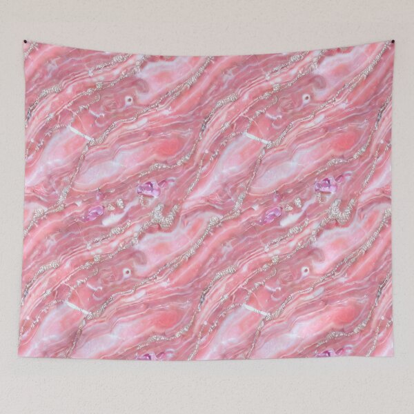 Item preview, Faux Pink Marble Texture With Silver Glitter  designed and sold by DesignHouse07.