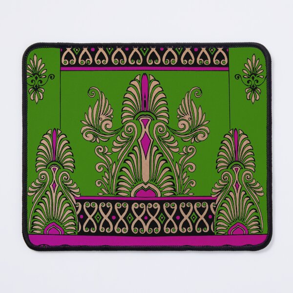Item preview, Ancient Greek Roman Decorative Wall Design - Fuscia, Green, Tan, Black designed and sold by Talia Felix.