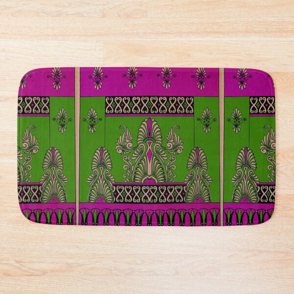 Item preview, Ancient Greek Roman Decorative Wall Design - Fuscia, Green, Tan, Black designed and sold by Talia Felix.