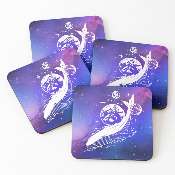 Item preview, Celestial Aesthetic Watercolor Nebula Universe with Whale designed and sold by Trish Dish.