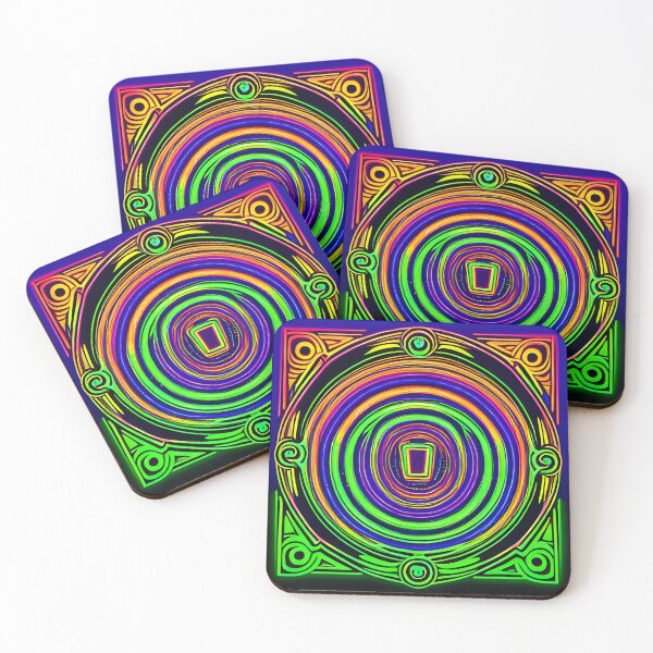 Item preview, Neon Doorway - Psychedelic Pattern designed and sold by NomadicCreative.