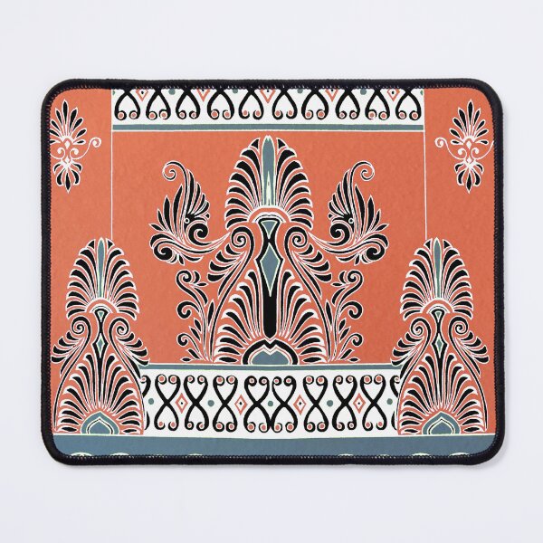 Item preview, Ancient Greek Roman Decorative Wall Design - Periwinkle, Orange, White, Black designed and sold by Talia Felix.