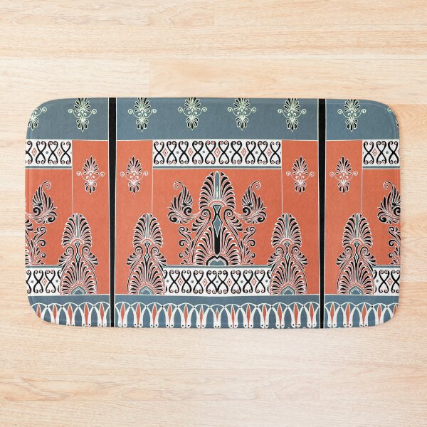 Item preview, Ancient Greek Roman Decorative Wall Design - Periwinkle, Orange, White, Black designed and sold by Talia Felix.