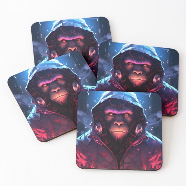 Item preview, Neon Gorilla: A Cyberpunk Stroll Through the Dark designed and sold by aigcx.