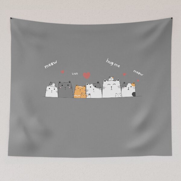 Item preview, Cute cat family hand drawn designed and sold by quanlh.