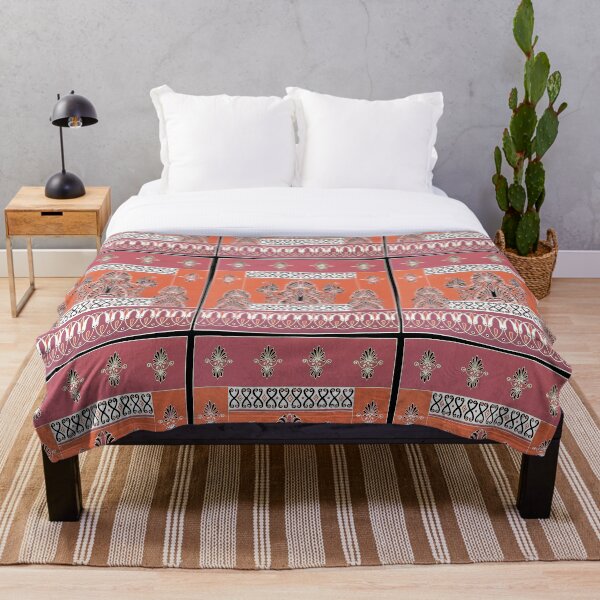 Item preview, Ancient Greek Roman Decorative Wall Design - Rose, Orange, White, Black designed and sold by Talia Felix.