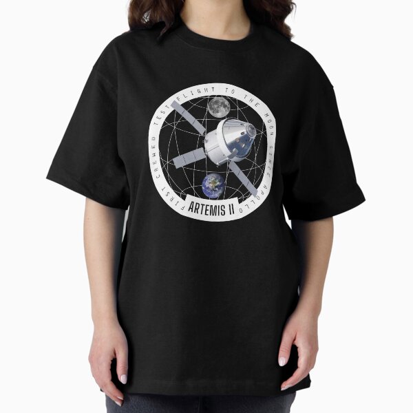 Artemis II Retro Logo Commemorative 2024 Oversized T-Shirt