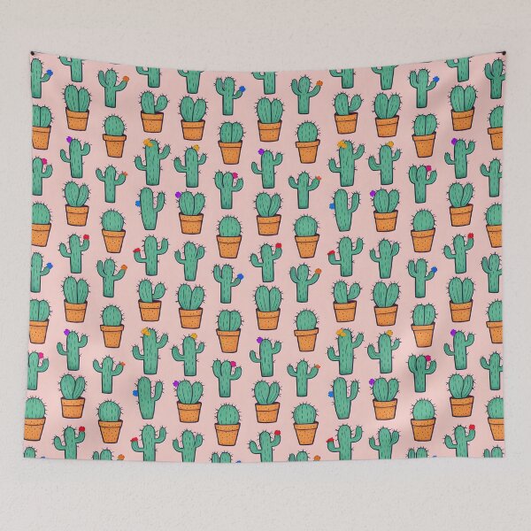 Item preview, Colored Flowers on Cacti designed and sold by Islandadora.