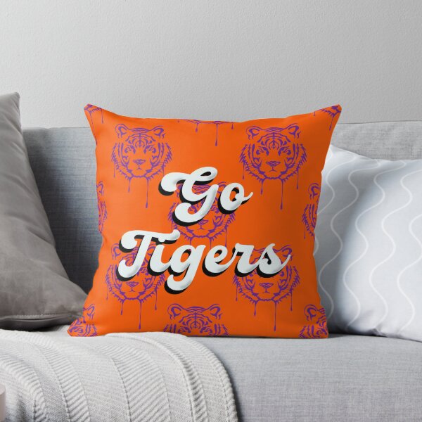 Clemson Tigers Poster Press Throw Pillow | College Logo Stuff