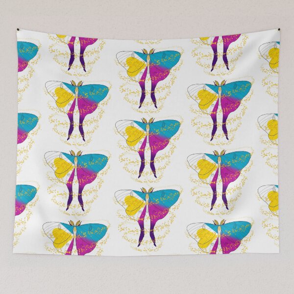 Item preview, Poly Pride Moth (Sparkles) (Updated Version) designed and sold by NinjArt-NinJosh.