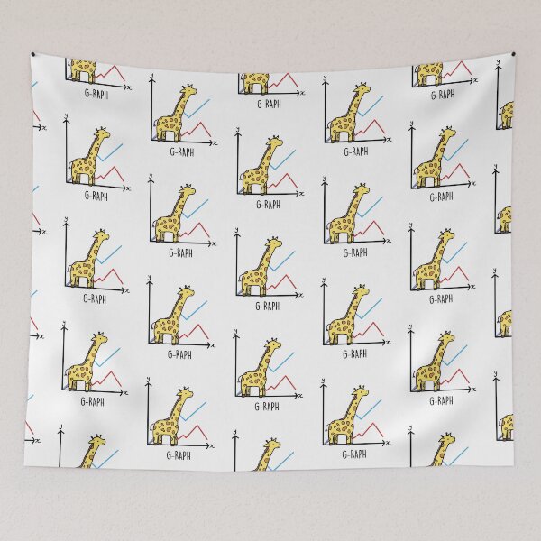 Item preview, Giraffe Graph Animal Puns designed and sold by punnybone.