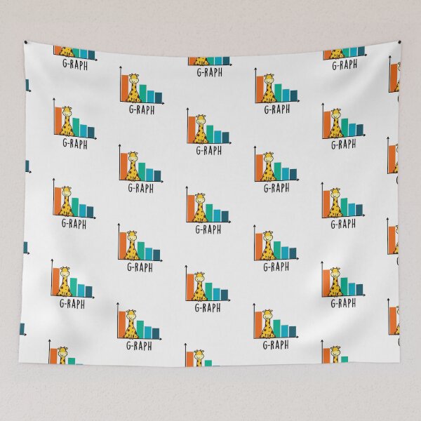 Item preview, G-raph Cute Giraffe Graph Puns designed and sold by punnybone.