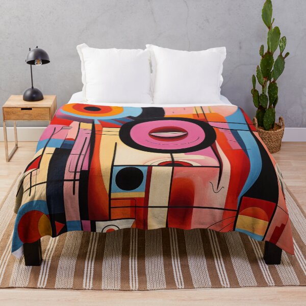 Item preview, Cubist Whimsy: A Vibrant Abstract Art Piece - N 19 designed and sold by Moisky Art.