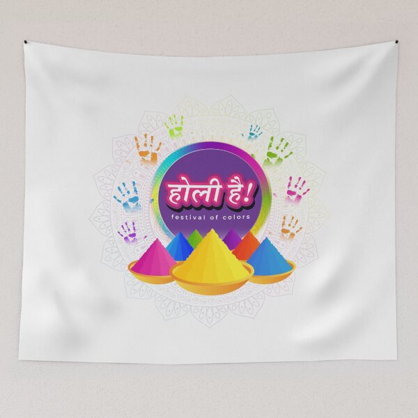 Item preview, Colorful circle, hands and powder create a happy Holi designed and sold by TirrellColister.