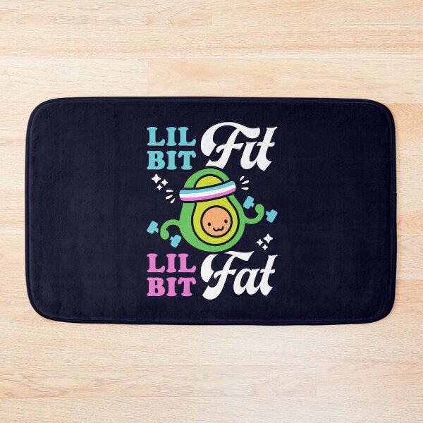 Item preview, Lil Bit Fit Lil Bit Fat (Retro Cartoon) Funny Avocado Pun designed and sold by Brogress Project.