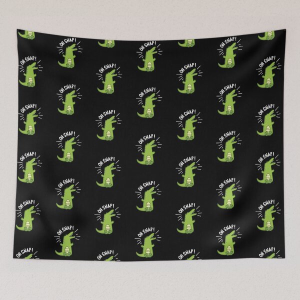 Item preview, Oh Snap Funny Snapping Crocodile Puns (Dark BG) designed and sold by punnybone.