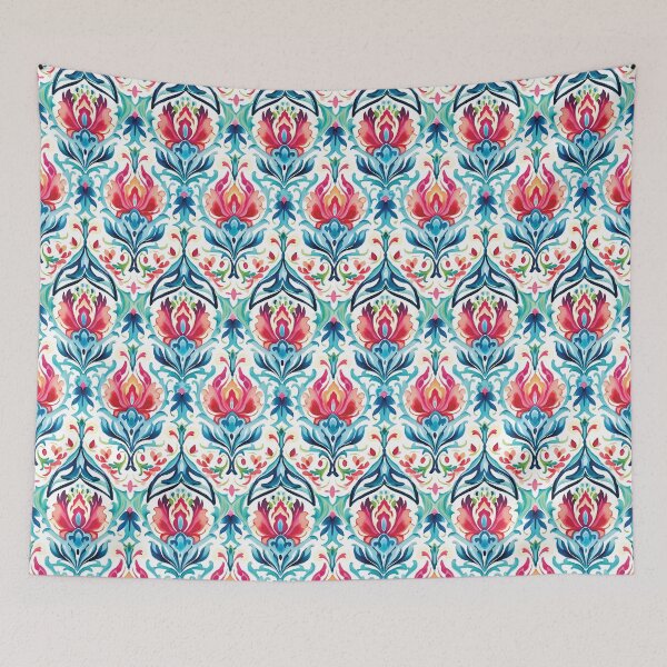 Artikelvorschau, Aquarell ethnisches osmanisches Palastmuster entworfen und verkauft von Ottoman Palace Designs.