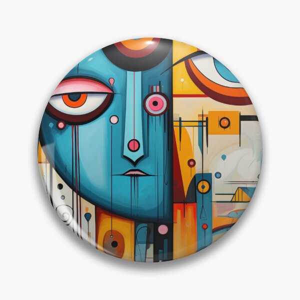 Artikelvorschau, Cubist Whimsy: A Vibrant Abstract Art Piece - N 23 entworfen und verkauft von Moisky Art.