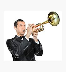 man playing trumpet - stock image Photographic Print