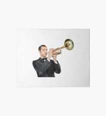 man playing trumpet - stock image Art Board