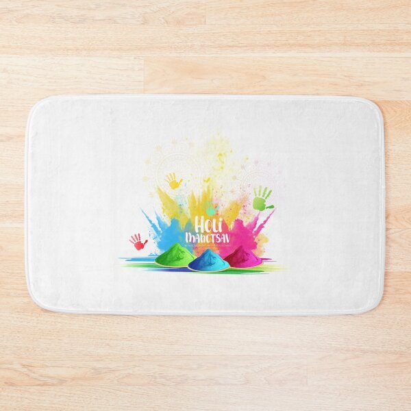 Item preview, Colorful hands, powders and rangoli decoration for Holi designed and sold by TirrellColister.