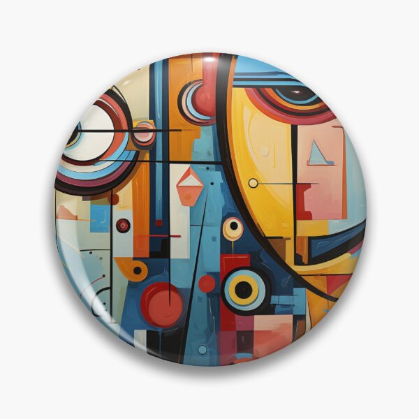 Artikelvorschau, Cubist Whimsy: A Vibrant Abstract Art Piece - N 28 entworfen und verkauft von Moisky Art.