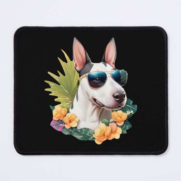 Item preview, Cute terrier dog with wearing glasses floral  designed and sold by Gigglyvibes.