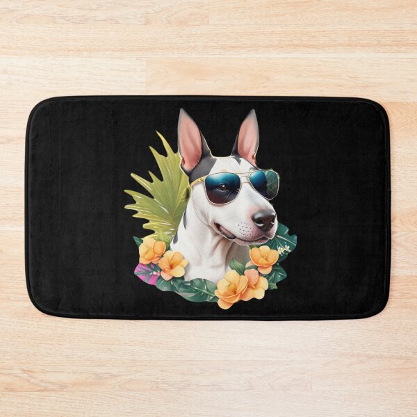 Item preview, Cute terrier dog with wearing glasses floral  designed and sold by Gigglyvibes.