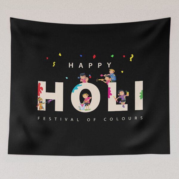 Item preview, Children playing with color gun in Holi festival designed and sold by TirrellColister.