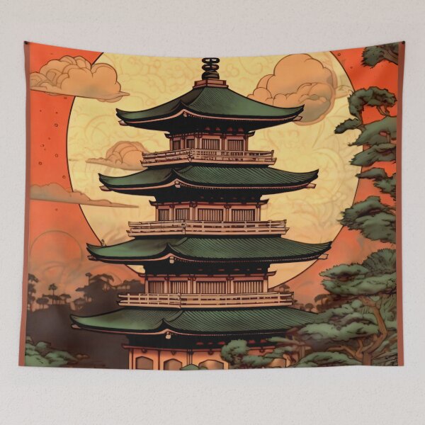 Item preview, Zen Temple Pagoda designed and sold by entwithanaxe.