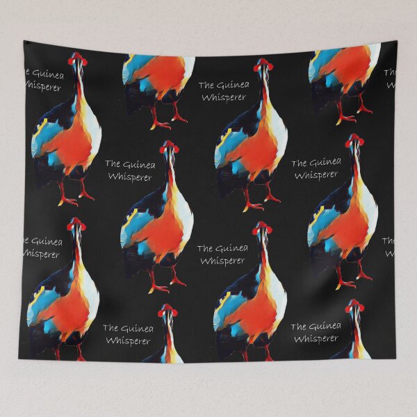 Item preview, Guinea fowl #white text designed and sold by HUNSA.