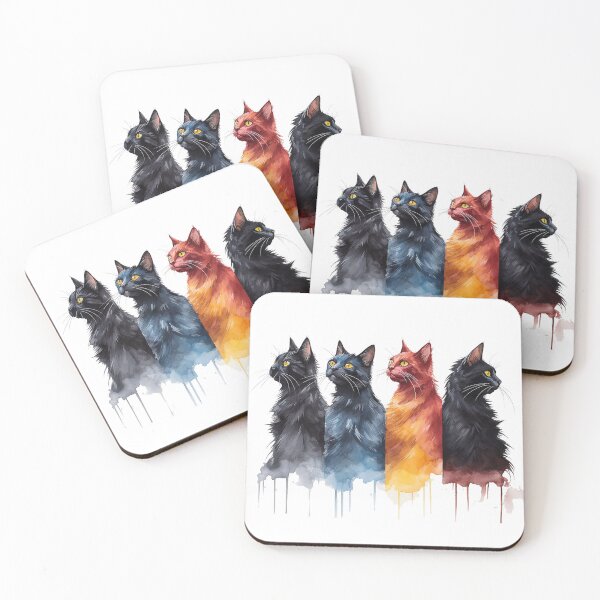 Item preview, Watercolour cats designed and sold by SnarkyDoodles.