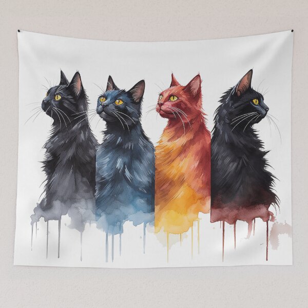 Item preview, Watercolour cats designed and sold by SnarkyDoodles.