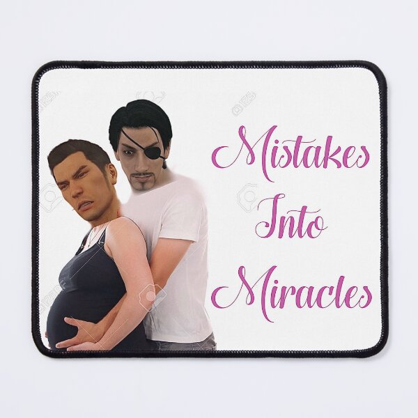 Item preview, Mistakes Into Miracles Kiryu & Majima Yaoi Funny Design designed and sold by MerikuroCreates.