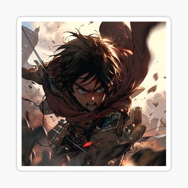 High quality poster prints of Shingeki no Kyojin XIX: Find exclusive art and exciting illustrations. Sticker