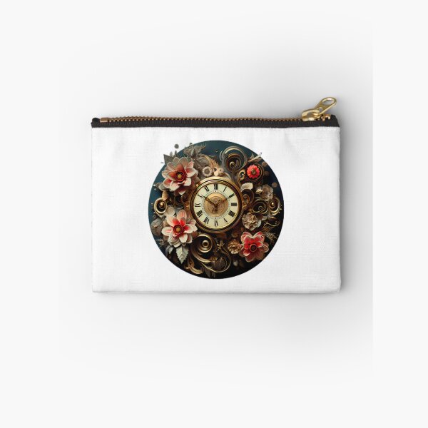 Item preview,  Steampunk Gears Clock with Flowers  designed and sold by BrandonArtWorld.