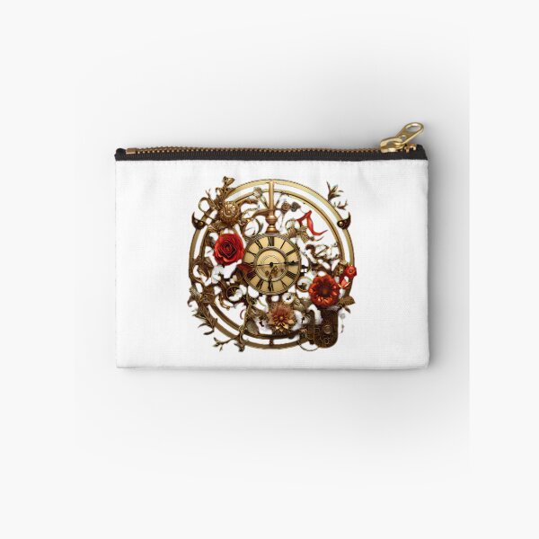 Item preview, Steampunk Gears Clock with Flowers  designed and sold by BrandonArtWorld.